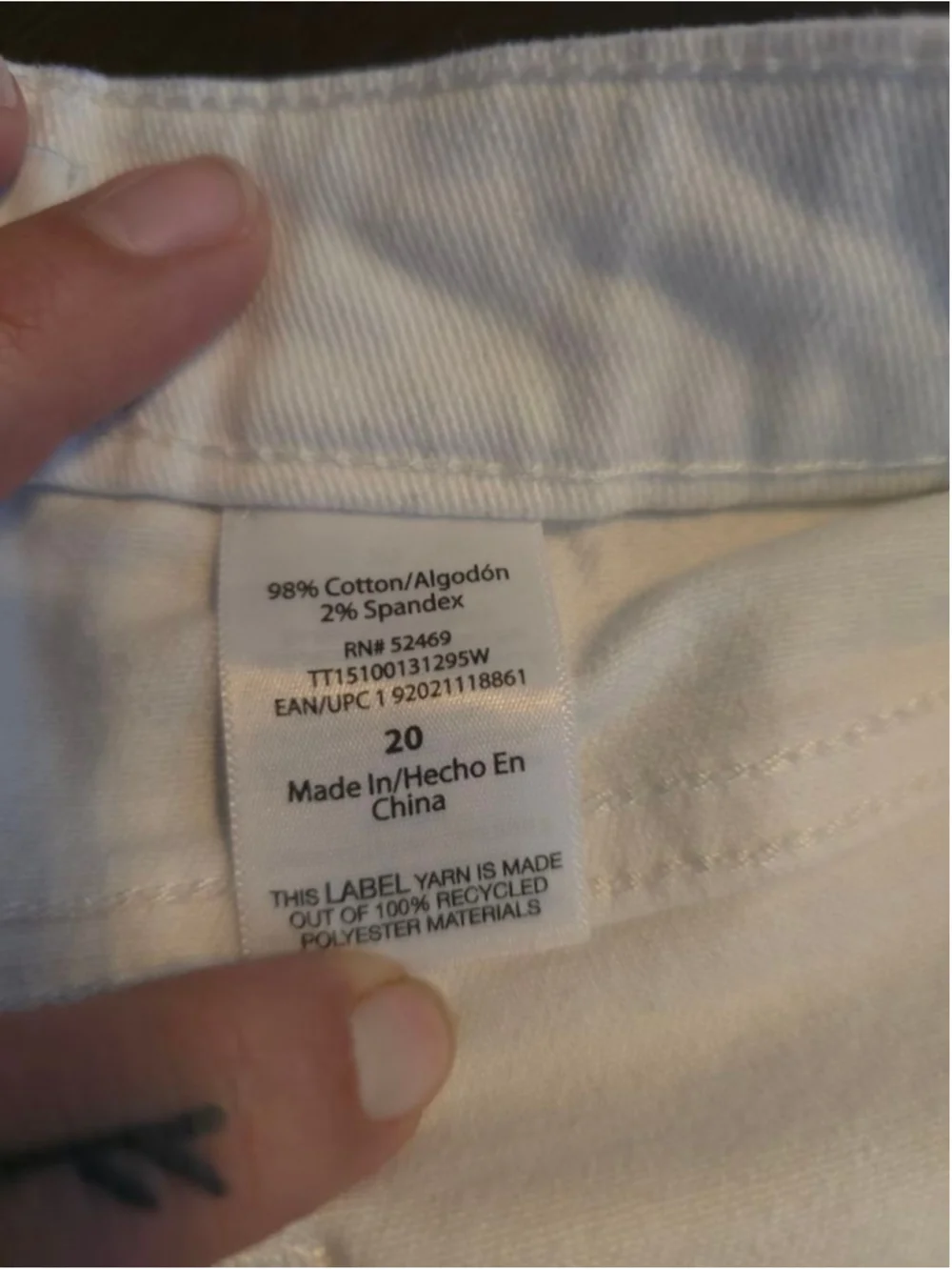 Women's Plus Size White Button Fly Jean Shorts Plus Size 20 Summer Vibes